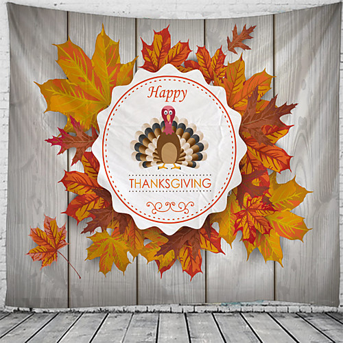 

Thanksgiving Turkey Holiday Party Wall Tapestry Art Decor Blanket Curtain Picnic Tablecloth Hanging Home Bedroom Living Room Dorm Decoration Rose Polyester