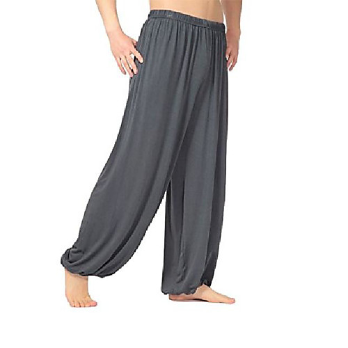 

mens super soft modal spandex harem yoga pilates pants, darkgrey, xxx-large