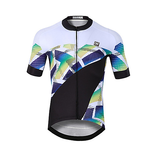 

CAWANFLY Men's Short Sleeve Cycling Jersey BlackWhite Bike Jersey Top Mountain Bike MTB Road Bike Cycling Quick Dry Sports Clothing Apparel / Stretchy