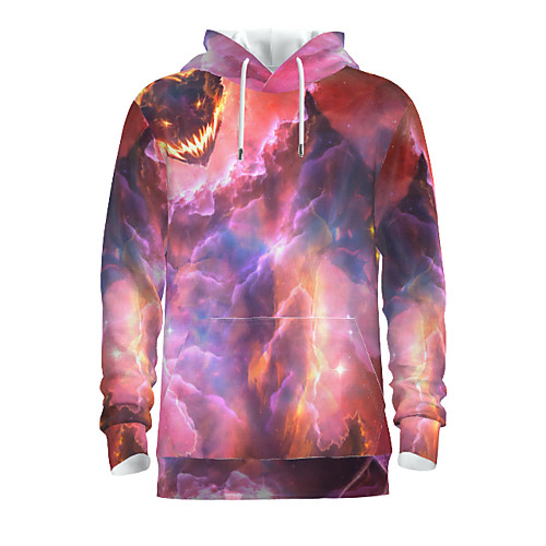 

Men's Pullover Hoodie Sweatshirt Graphic Animal Daily 3D Print Basic Hoodies Sweatshirts Blushing Pink