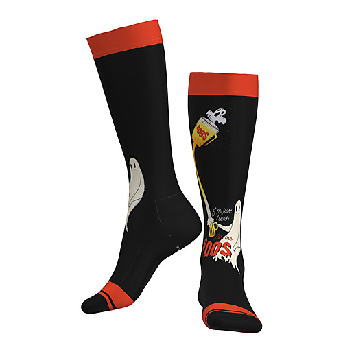 

Compression Socks Long Socks Over the Calf Socks Athletic Sports Socks Cycling Socks Men's Women's Bike / Cycling Breathable Soft Comfortable 1 Pair Graphic Novelty Cotton Black M L / Stretchy