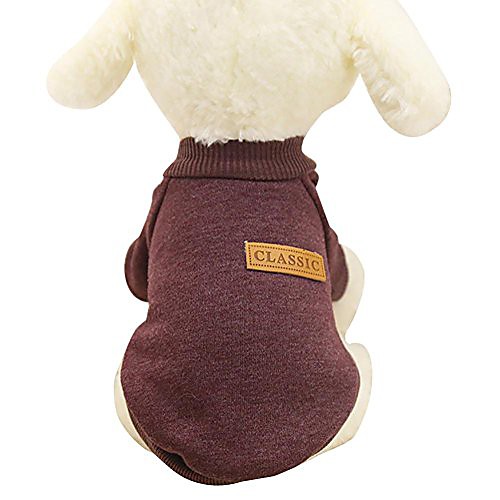 

pet shirt, 8 color winter warm pet puppy sweater for small dogs shirt clothes coffee