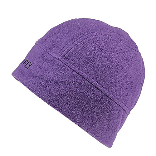 

women 's lined fleece skull cap warm winter beanie hats with moisture wicking lining purple, 55 59cm