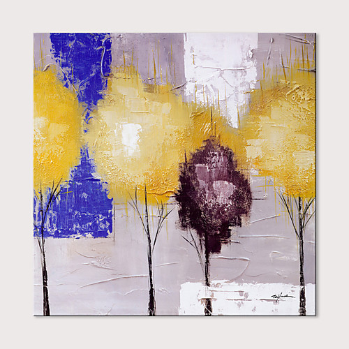 

Oil Painting Hand Painted Square Abstract Modern Rolled Canvas (No Frame)