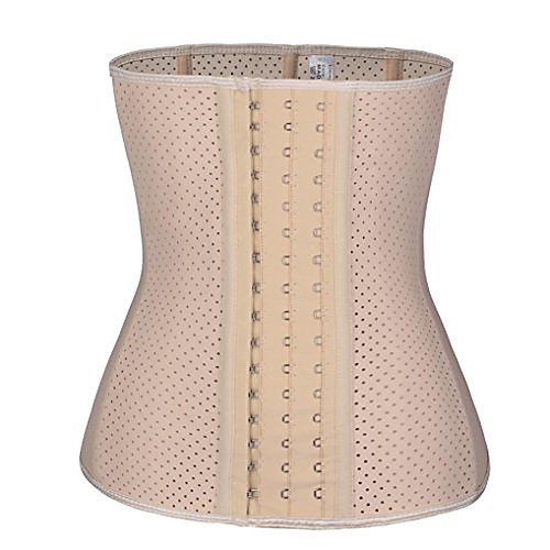 

womens corset-hot sale waist trainer corset vest sport body shaper workout underbust tummy tankfor weight loss (beige, m)