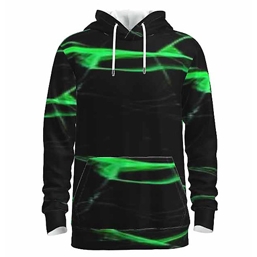

Men's Pullover Hoodie Sweatshirt Graphic Abstract 3D Daily 3D Print Basic Hoodies Sweatshirts Black
