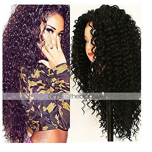 

Synthetic Wig Afro Curly with Baby Hair Wig Very Long Natural Black Synthetic Hair 62-66 inch Women's African American Wig Black