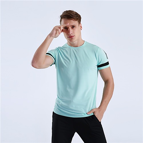 

Men's T shirt non-printing Solid Colored Short Sleeve Sports Tops Basic Black Army Green Dark Gray