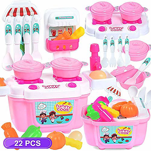 

1 set children girl toy role play mini simulation kitchenware tableware cookware