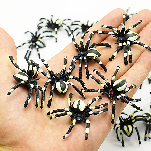 

Halloween Party Toys Plastic Spiders 36 pcs Mini Prank Joking Props Party Favors PVC Kid's Adults Trick or Treat Halloween Party Favors Supplies