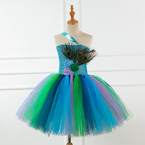 

Princess Cosplay Costume Costume Girls' Movie Cosplay Tutus Plaited Vacation Dress Blue Dress Christmas Halloween Carnival Polyester / Cotton Polyester