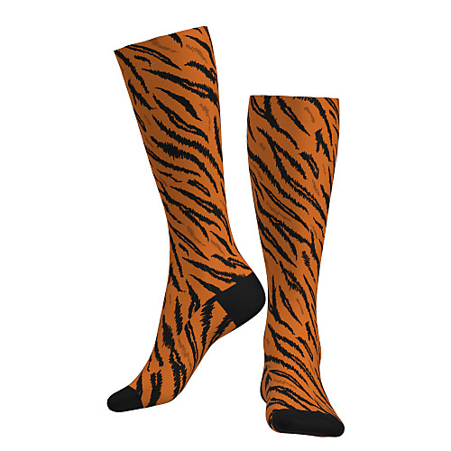 

Compression Socks Long Socks Over the Calf Socks Athletic Sports Socks Cycling Socks Men's Women's Bike / Cycling Breathable Soft Comfortable 1 Pair Animal Fur Pattern Cotton Orange M L / Stretchy
