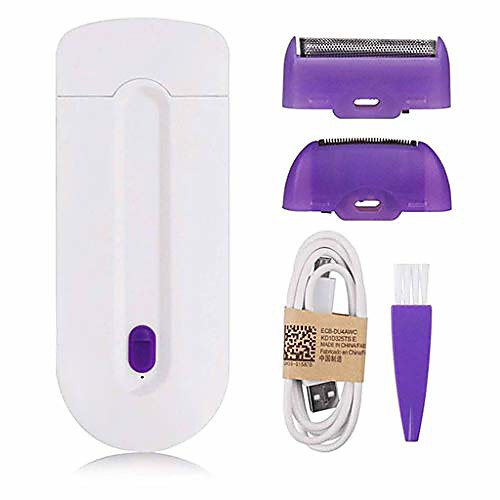 

women laser rechargeable epilator remover smooth touch hair removal instant pain free razor sensor- light technology hair remove (color : white)