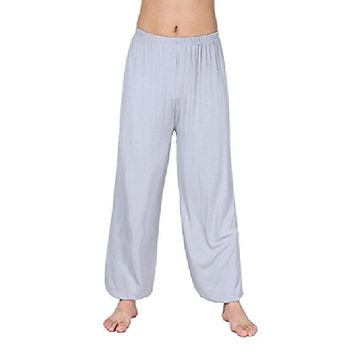 

mens super soft modal spandex harem yoga- pilates pants, grey, x-small