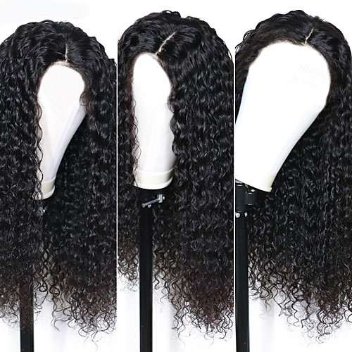 

Synthetic Wig Afro Afro Curly with Baby Hair Wig Very Long Natural Black Synthetic Hair 62-66 inch Women's African American Wig Black