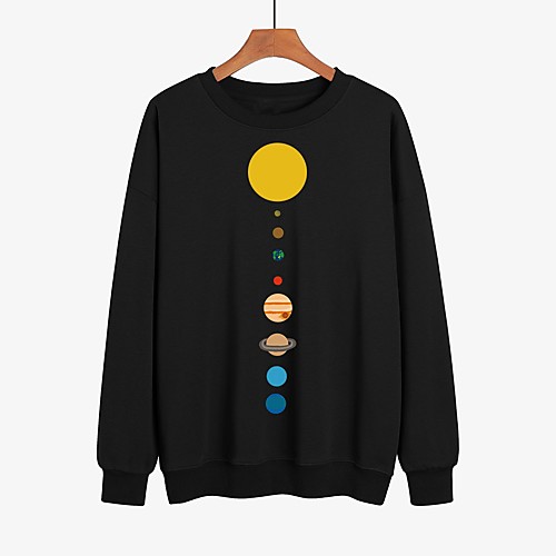 

Women's Men's Pullover Sweatshirt Graphic Daily Other Prints Casual Hoodies Sweatshirts White Black Red