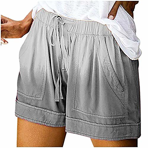

women's shorts american flag/tie dye print comfy drawstring casual elastic waist pocketed pants - limsea