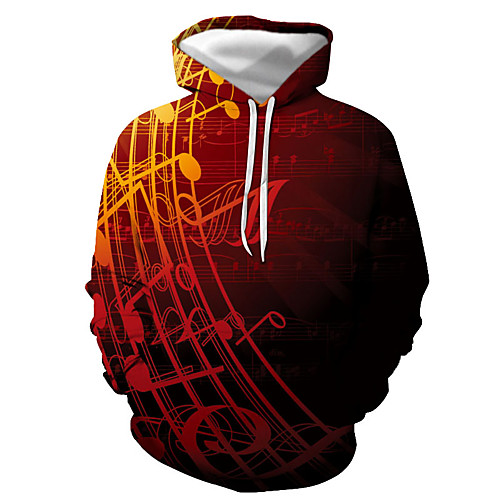

Men's Pullover Hoodie Sweatshirt Graphic Hooded Daily Going out 3D Print Basic Casual Hoodies Sweatshirts Long Sleeve Orange
