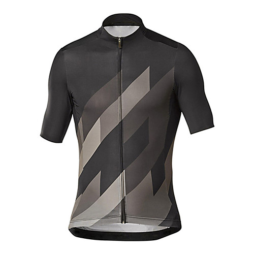 

21Grams Men's Short Sleeve Cycling Jersey Grey Green Bike Jersey Top Mountain Bike MTB Road Bike Cycling UV Resistant Breathable Quick Dry Sports Clothing Apparel / Stretchy