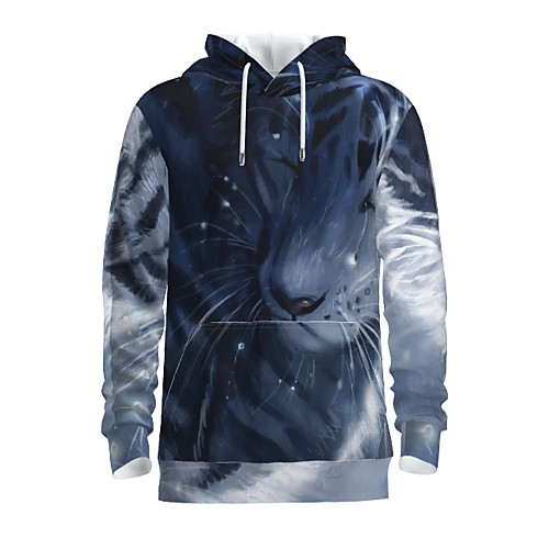 

Men's Pullover Hoodie Sweatshirt Graphic Animal Hooded Daily 3D Print Basic Hoodies Sweatshirts Long Sleeve Black