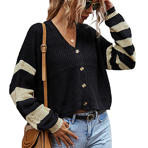 

Women's Coat Patchwork V Neck Color Block Sport Athleisure Jacket Tracksuit Long Sleeve Warm Soft Oversized Comfortable Everyday Use Casual Daily / Winter