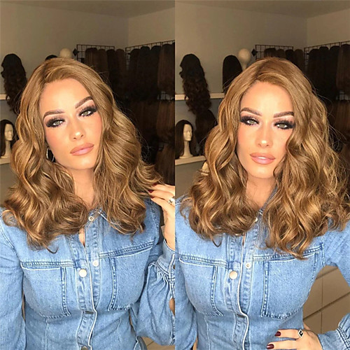 

Synthetic Wig Curly Middle Part Wig Long Brown Synthetic Hair Women's Fashionable Design Soft Classic Brown