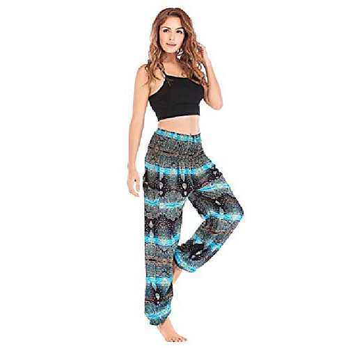 

womens hippie lounge boho pants gypsy harem pants sky blue