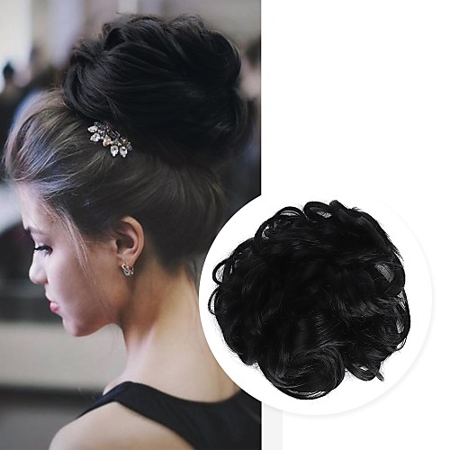 

Headpiece / Hair Accessory / chignons Casual / Daily / Loose Curl Hair Bun Women / Synthetic / Adorable Synthetic Hair Hair Piece Hair Extension Casual / Daily / Loose Curl Natural Black #1B / Medium