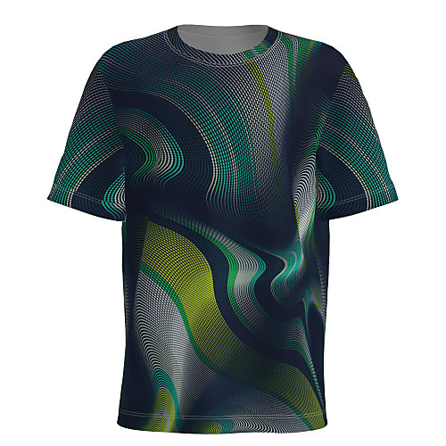 

Men's T shirt 3D Print Graphic 3D Short Sleeve Daily Tops Basic Green