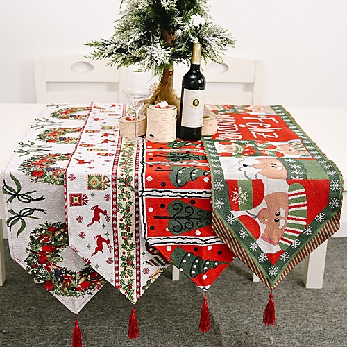 

Christmas Table Runner Knitting Linens Contemporary Holiday Table Cover Table Decorations For Christmas Rectangular 18035cm 1 Pcs