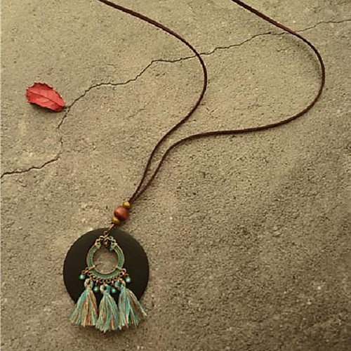 

Choker Necklace Chains Long Necklace Women's Tassel Fringe Unique Design Romantic Trendy Boho Cute Cool Black 90 cm Necklace Jewelry for Street Gift Daily Promise Festival / Charm Necklace