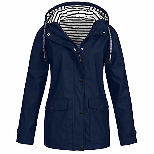 

Women's Hoodie Jacket Rain Jacket Outdoor Waterproof Windproof Breathable Quick Dry Coat Top Cotton Camping / Hiking Hunting Fishing Light Blue Pink ArmyGreen White Black