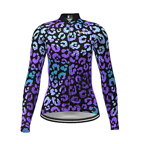 

Women's Long Sleeve Cycling Jersey Winter Purple Novelty Bike Jersey Top Mountain Bike MTB Road Bike Cycling Quick Dry Sports Clothing Apparel / Micro-elastic / Athleisure