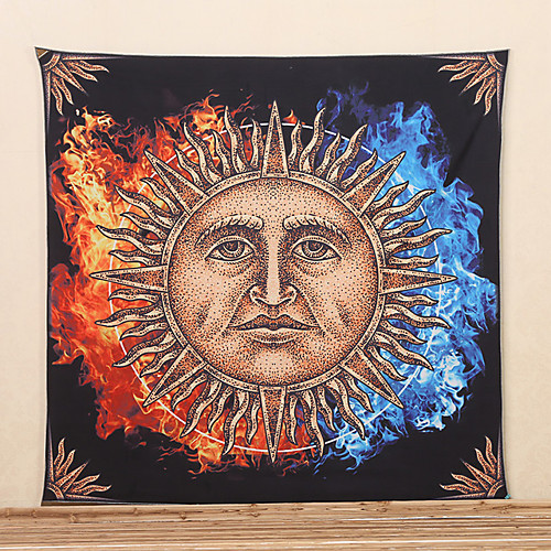 

Tarot Divination Wall Tapestry Art Decor Blanket Curtain Picnic Tablecloth Hanging Home Bedroom Living Room Dorm Decoration Mysterious Bohemian Sun