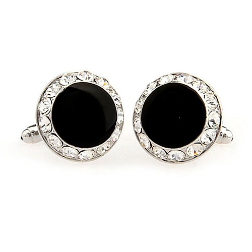 

Cufflinks Simple Basic Brooch Jewelry Black For Daily Festival