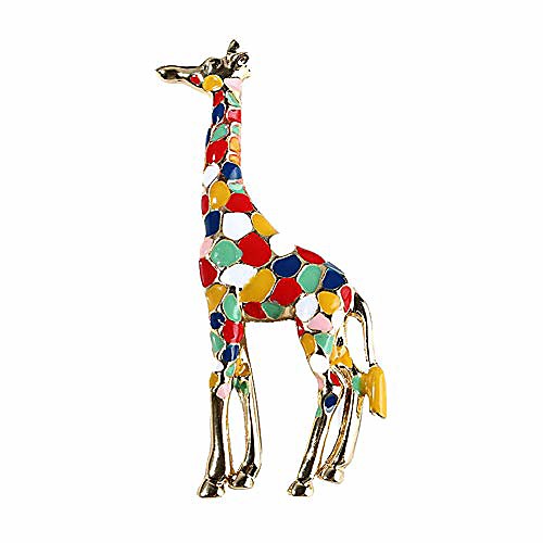 

fashion beautiful and lovely jewelry giraffe colorful enamel brooch pin collar badge clothes jewelry decor