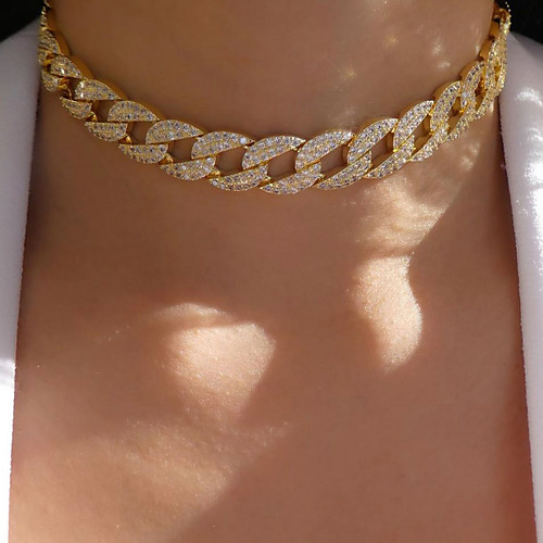 

Women's Choker Necklace Handmade Friends Fashion Alloy Gold Silver 40 cm Necklace Jewelry 1pc For Party Evening Festival