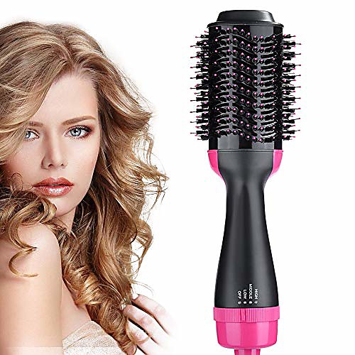

one step hair dryer & volumizer, hot air brush, electric blow dryer curler and straightener negative ion portable air hot brush for all hair type