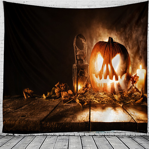 

Halloween Wall Tapestry Art Decor Blanket Curtain Picnic Tablecloth Hanging Home Bedroom Living Room Dorm Decoration Polyester Psychedelic Skull Skeleton Pumpkin Haunted Scary