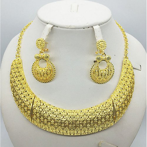 

Women's Clear Synthetic Diamond Bridal Jewelry Sets Simple Basic Elegant Earrings Jewelry Light Yellow / Dark Yellow / Yellow For Wedding Engagement 1 set