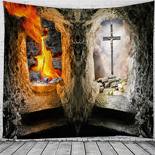 

Halloween Party Holiday Wall Tapestry Art Decor Blanket Curtain Picnic Tablecloth Hanging Home Bedroom Living Room Dorm Decoration Psychedelic Grave Haunted Scary Polyester