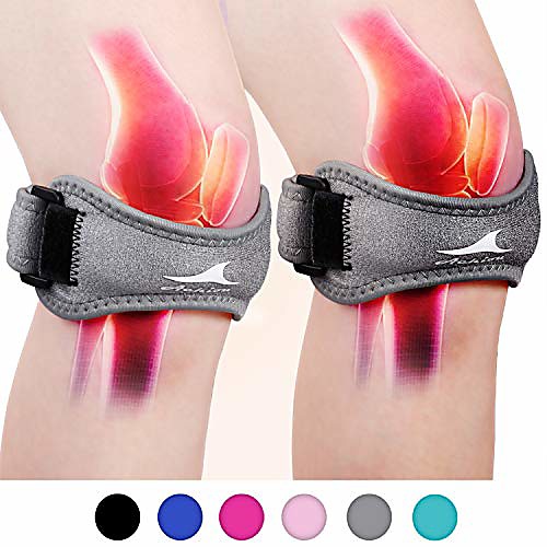 

1 Pc Patellar Tendon Support Strap Knee Pain Relief with Silicone Adjustable Knee Band Brace Stabilizer for Gym Running Hiking Weight Lifting Basketball Volleyball