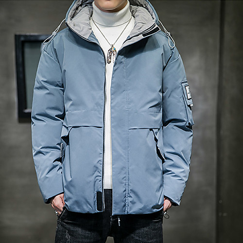 

Men's Hiking Jacket Winter Outdoor Thermal Warm Windproof Breathable Soft Jacket Winter Jacket Top Camping / Hiking Hunting Ski / Snowboard Dark Grey Black Blue