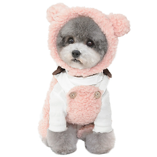 

Dog Coat Jumpsuit Color Block Casual / Sporty Cute Casual / Daily Winter Dog Clothes Puppy Clothes Dog Outfits Breathable Pink Beige Coffee Costume for Girl and Boy Dog Fleece S M L XL XXL