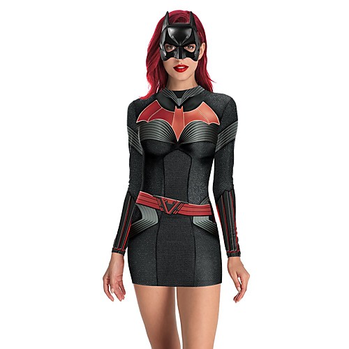 

Women's Shift Dress Short Mini Dress Black Long Sleeve Print Print Fall Spring Round Neck Hot Sexy Halloween 2021 S M L XL XXL