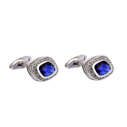 

Cufflinks Simple Basic Brooch Jewelry Blue For Daily Festival