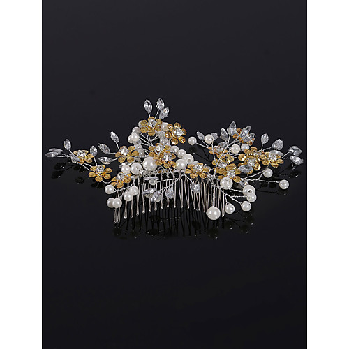 

Imitation Pearl / Rhinestone / Alloy Hair Combs with Rhinestone / Imitation Pearl 1 Piece Wedding Headpiece