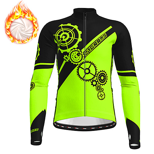 

21Grams Men's Long Sleeve Cycling Jacket Winter Fleece Polyester White Blue Orange Gear Funny Bike Jacket Top Mountain Bike MTB Road Bike Cycling Thermal Warm Fleece Lining Breathable Sports Clothing