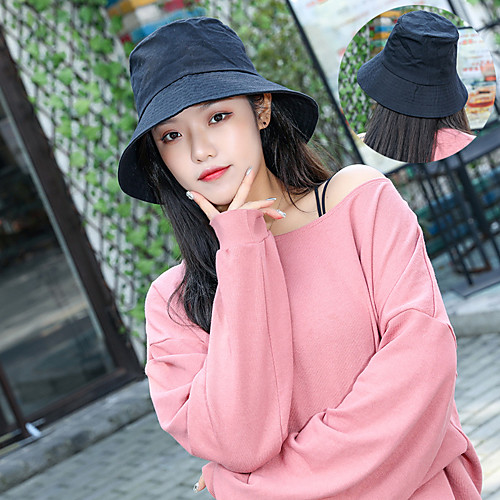 

Women's Sun Hat Hiking Hat Bucket Hat 1 PCS Summer Outdoor Portable Breathable Quick Dry Ultraviolet Resistant Hat Solid Color Cotton Blend White Black Khaki for Fishing Climbing Beach