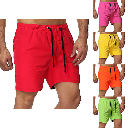 

Men's Sporty Sports Oversized Beach Sweatpants Pants Solid Colored Knee Length Drawstring White Black Blue